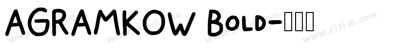 AGRAMKOW Bold字体转换